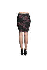 Pink Roses in the Mist Pencil Skirt - Objet D'Art