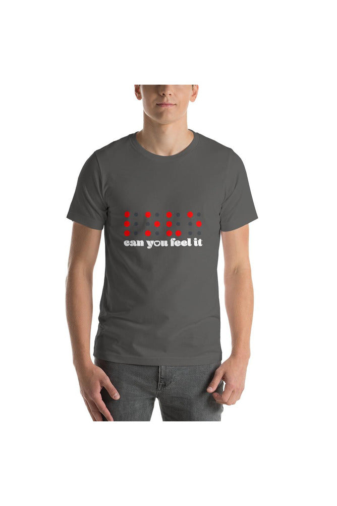 Love in Braille Unisex Short Sleeve Jersey T-Shirt with Tear Away Label - Objet D'Art
