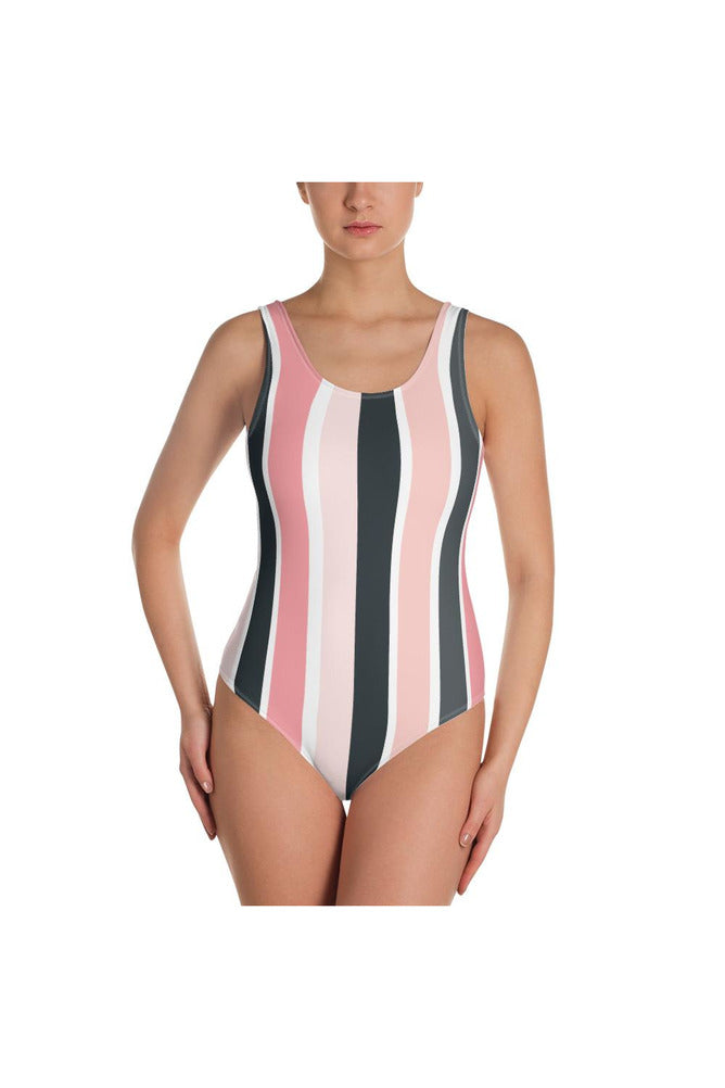 The Anastacia Pink Stripe One-Piece Swimsuit - Objet D'Art