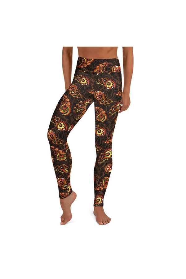 Paisley Spark Yoga Leggings - Objet D'Art