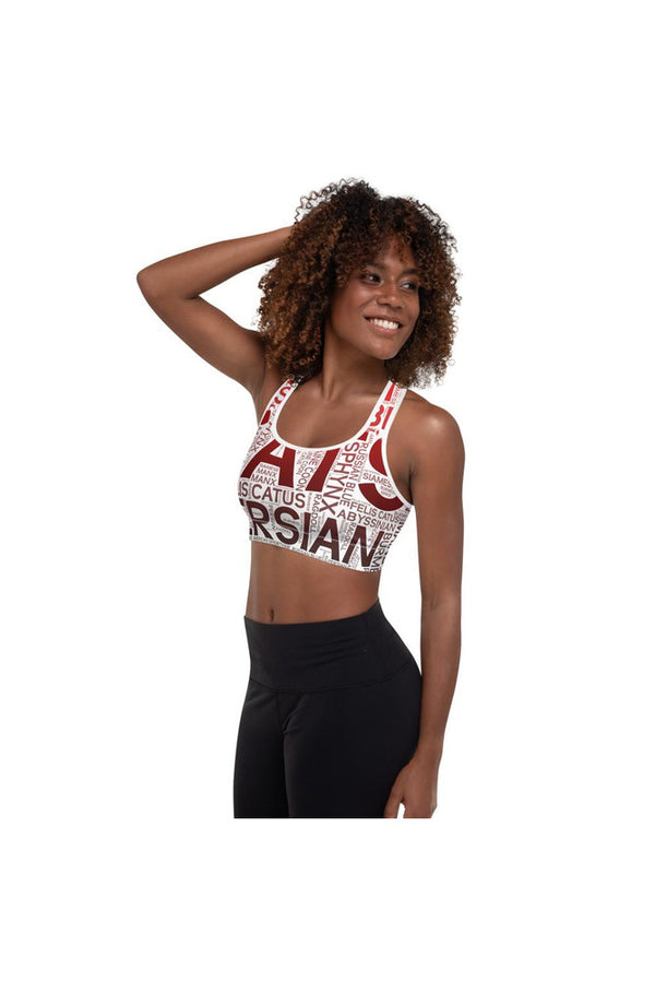 Felis Catus Padded Sports Bra - Objet D'Art