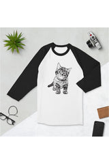 One Cup of Love Purr Kitty 3/4 sleeve raglan shirt - Objet D'Art