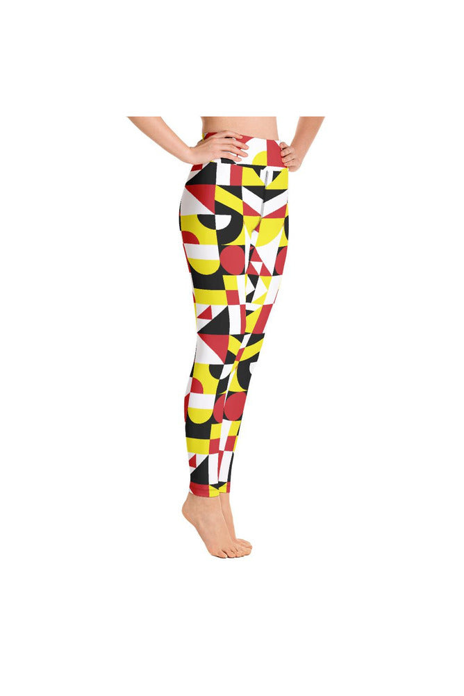 Color Collage Yoga Leggings - Objet D'Art