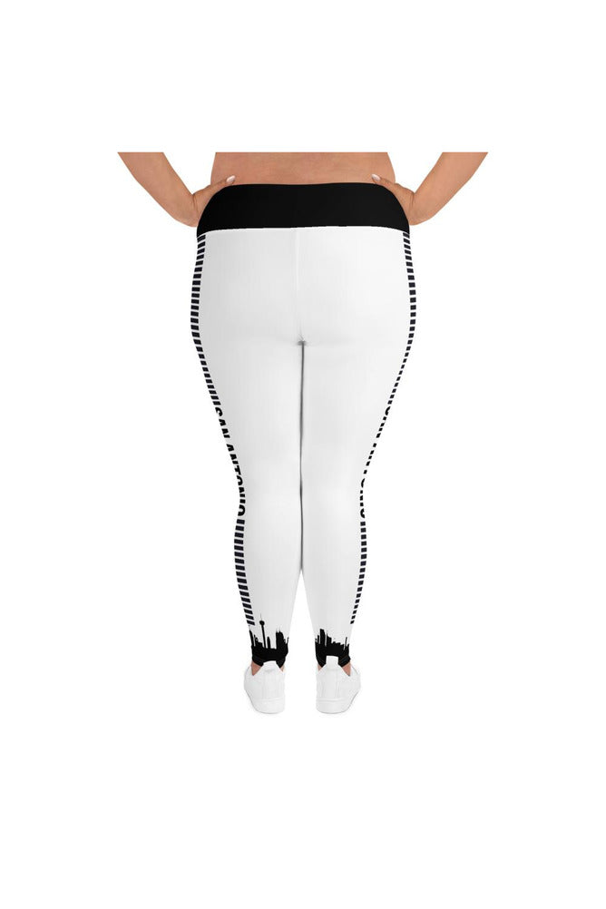 San Antonio Skyline All-Over Print Plus Size Leggings - Objet D'Art