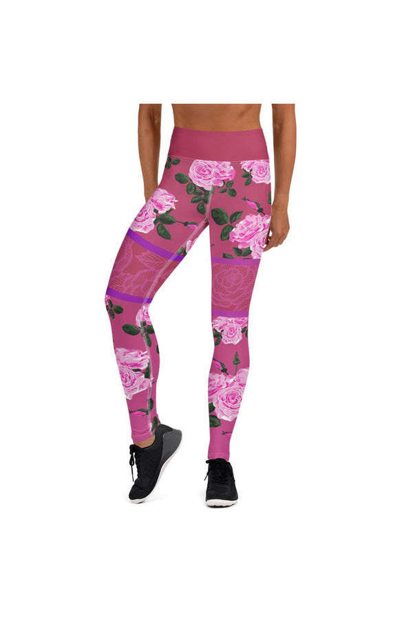 Rose Kimono Yoga Leggings - Objet D'Art