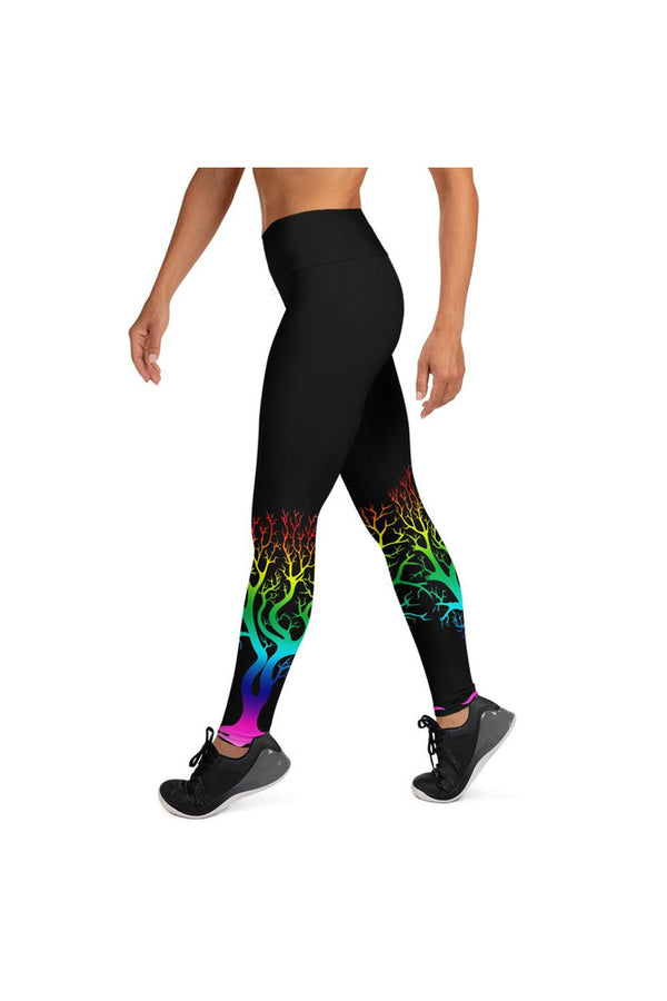 Spectral Bare Naked Trees Yoga Leggings - Objet D'Art