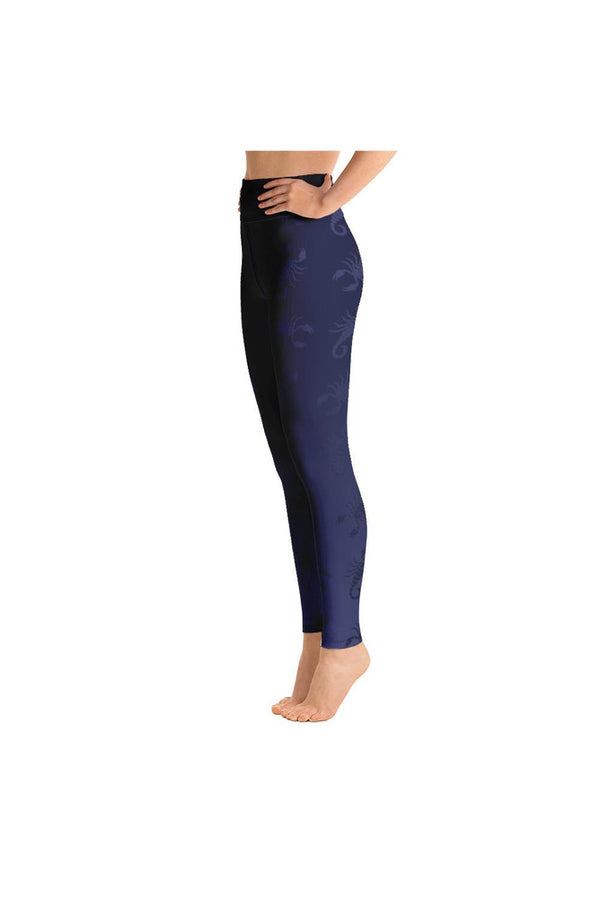 Midnight Scorpion Yoga Leggings - Objet D'Art