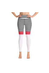 Sporty Stripes Yoga Leggings - Objet D'Art