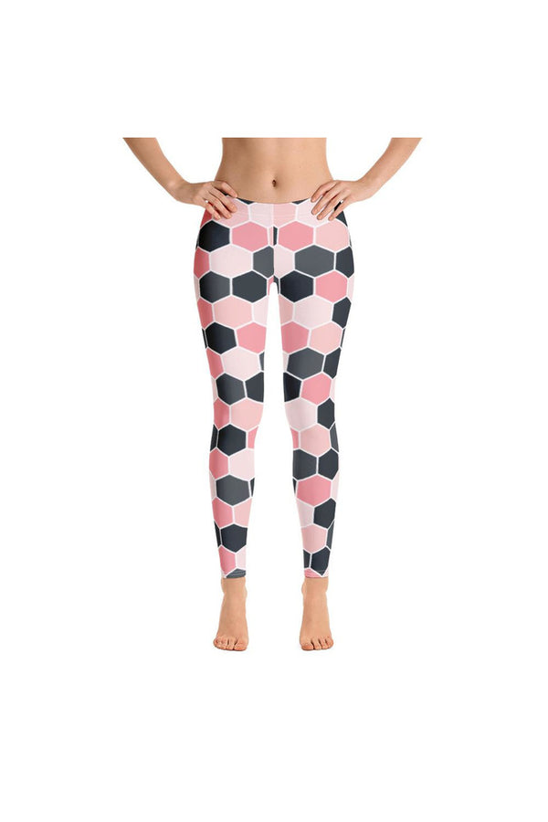 Pink Honeycomb Leggings - Objet D'Art
