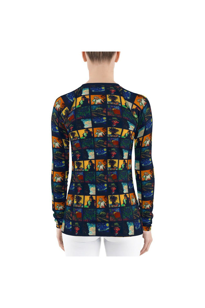 Let's Gogh Casual Women's Rash Guard - Objet D'Art
