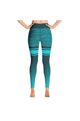 Sea Green Ombre Mid Thigh Yoga Leggings - Objet D'Art