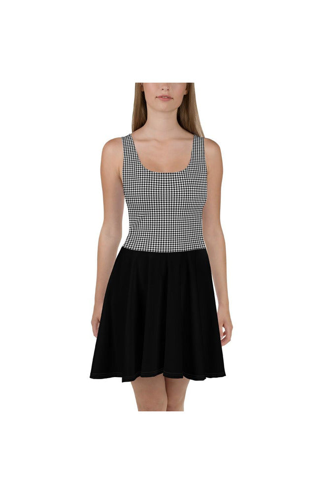 Micro Houndstooth Skater Dress - Objet D'Art