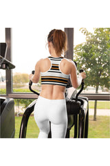 Striped Padded Sports Bra - Objet D'Art