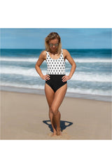 Arabesque Two-Tone One-Piece Swimsuit - Objet D'Art