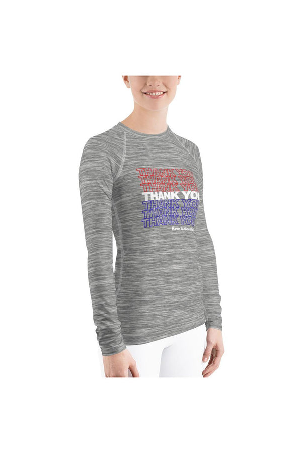 Thank You Women's Rash Guard - Objet D'Art