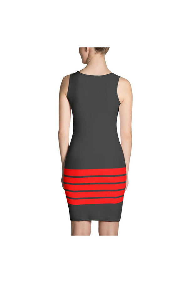 Red lines Sublimation Cut & Sew Dress - Objet D'Art