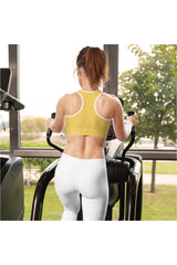 Light Mustard Padded Sports Bra - Objet D'Art