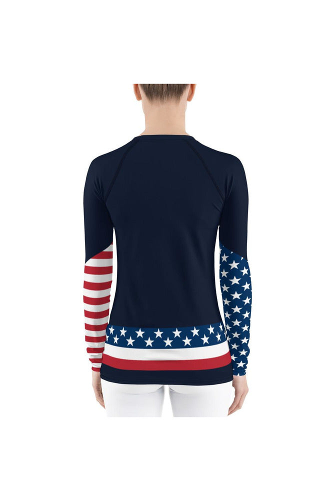 America First Women's Rash Guard - Objet D'Art