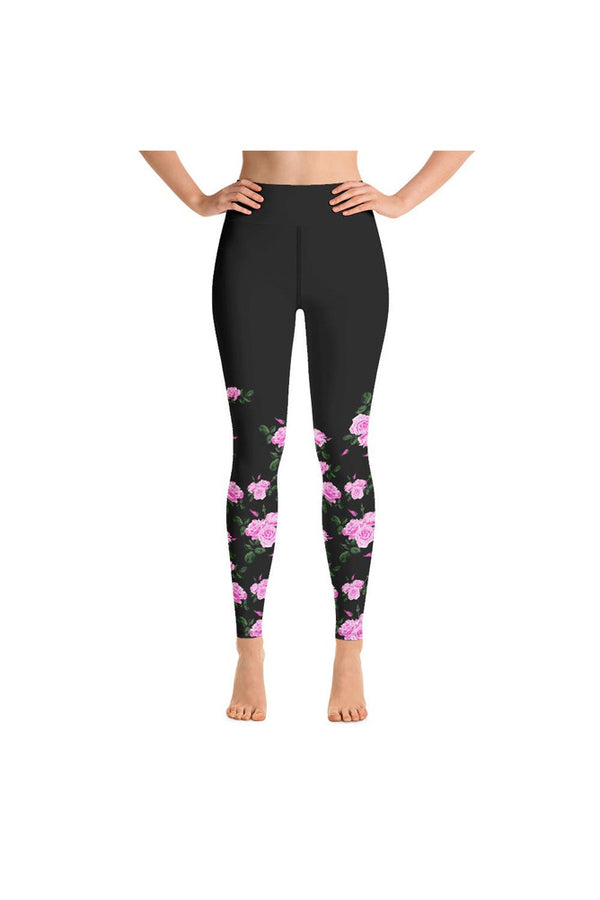 Midnight Rose Yoga Leggings - Objet D'Art