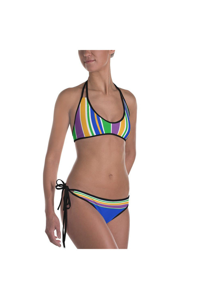 Peacock Striped Bikini - Objet D'Art