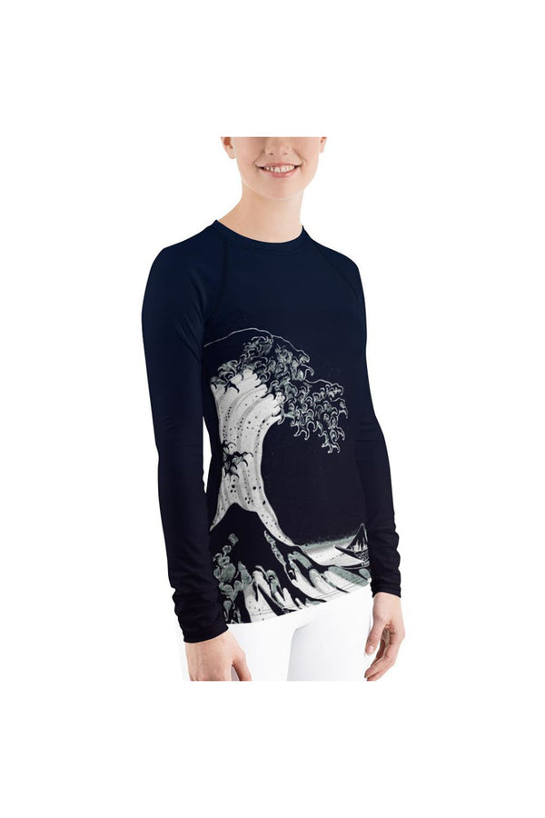 The Great Wave Women's Rash Guard - Objet D'Art