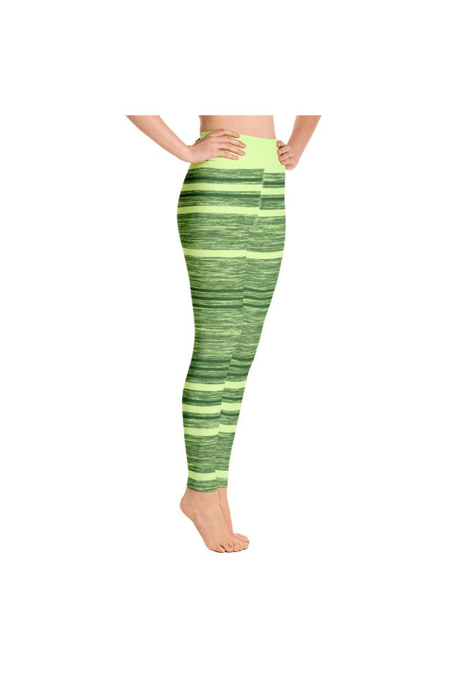 Shamrock Fibers and Stripes Yoga Leggings - Objet D'Art