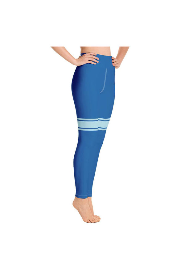 Blue Banded Yoga Leggings - Objet D'Art