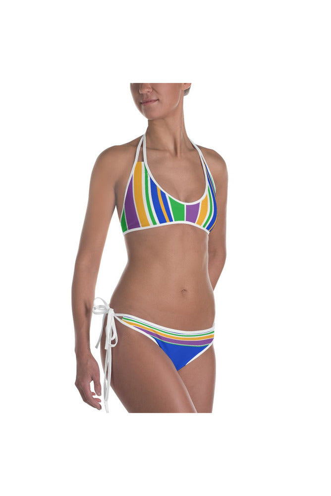 Peacock Striped Bikini - Objet D'Art