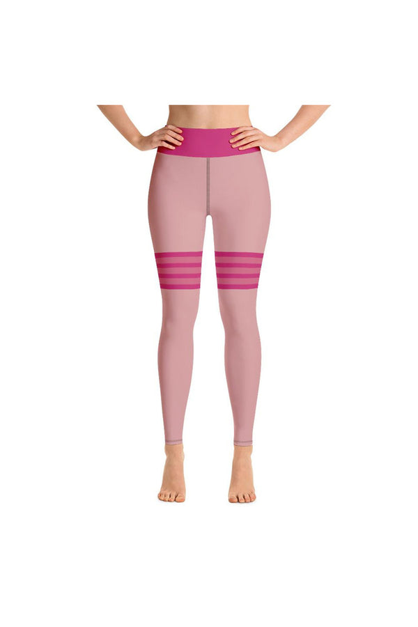Pressed Rose & Pink Yoga Leggings - Objet D'Art