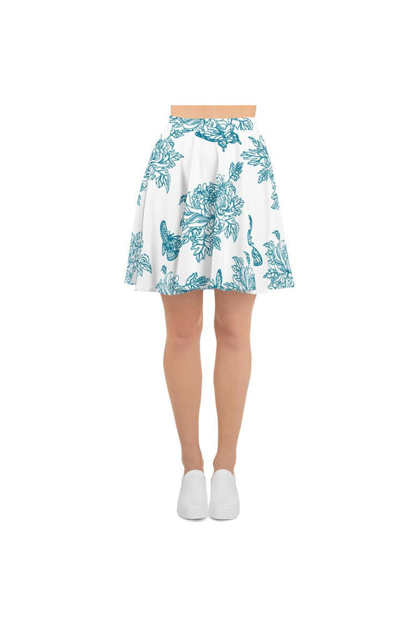 Chrysanthemum & Butterflies Skater Skirt - Objet D'Art