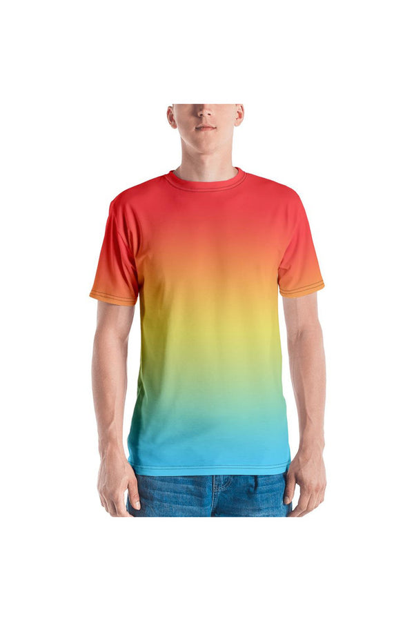 Ombré Orange to Yellow to Azul Men's T-shirt - Objet D'Art