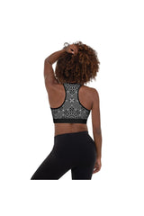 Silver Mandala Padded Sports Bra - Objet D'Art