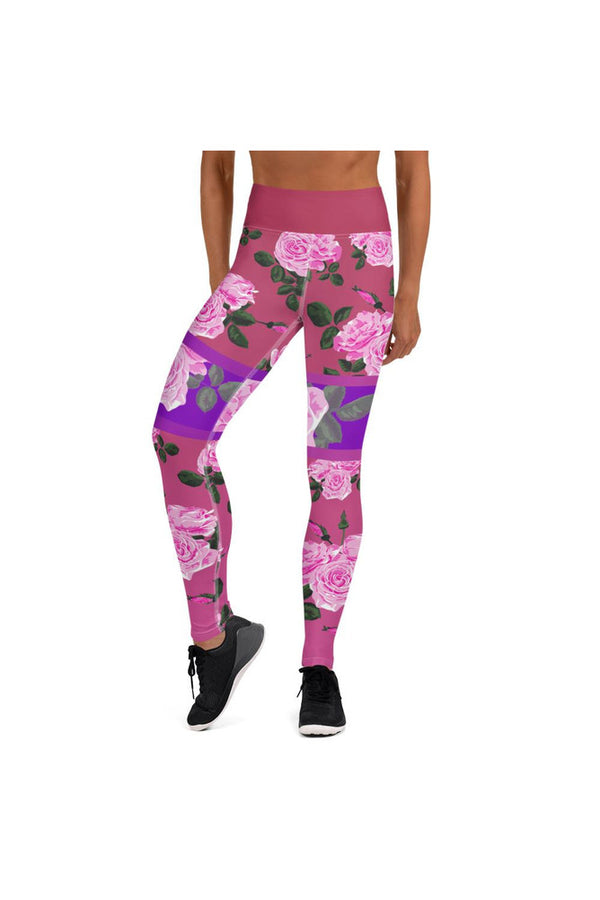 Rose Kimono Yoga Leggings - Objet D'Art