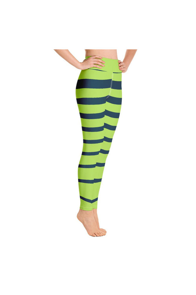 Lime Zebra Yoga Leggings - Objet D'Art