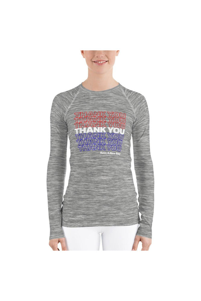 Thank You Women's Rash Guard - Objet D'Art