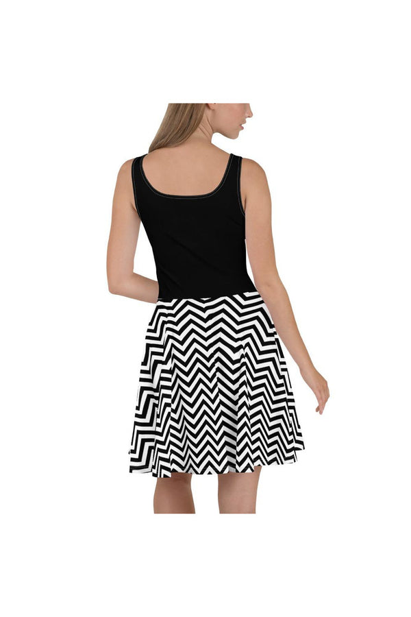 Chevron Up Skater Dress - Objet D'Art