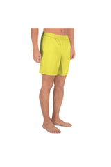 Summer Yellow Men's Athletic Long Shorts - Objet D'Art