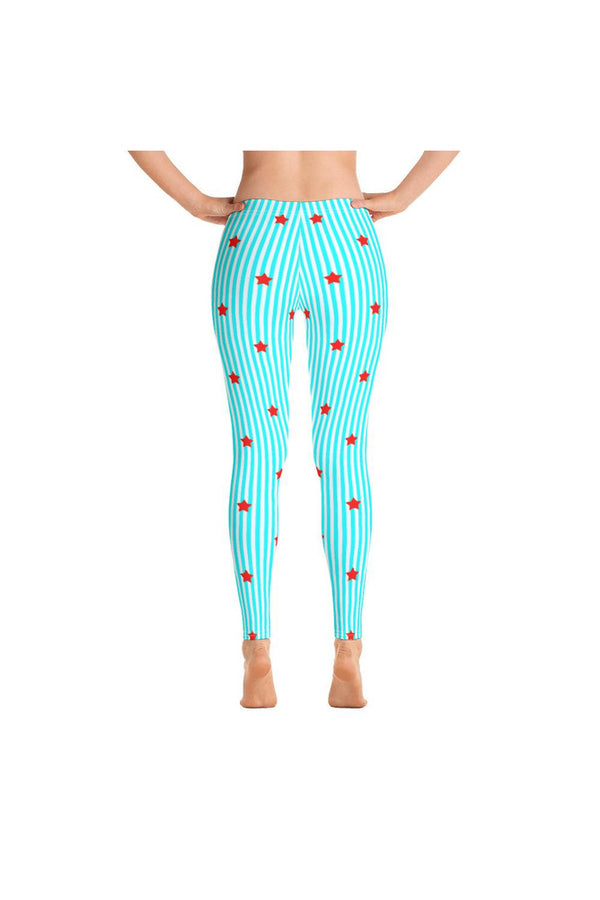 Star Power All-Over Print Leggings - Objet D'Art