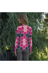 Pink Honeycomb Women's Rash Guard - Objet D'Art