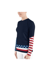 America First Women's Rash Guard - Objet D'Art