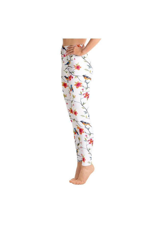 Charm of Finches Yoga Leggings - Objet D'Art