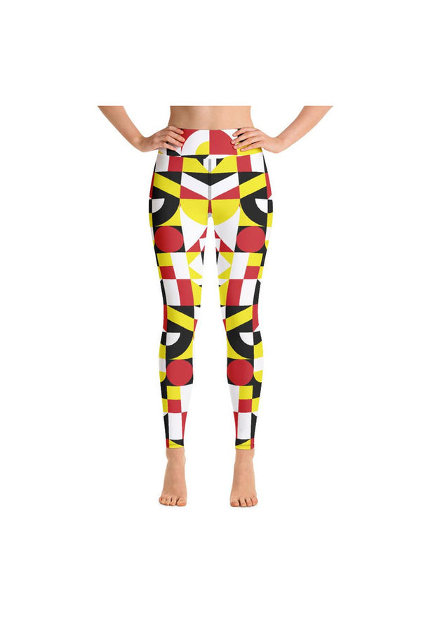 Color Collage Yoga Leggings - Objet D'Art