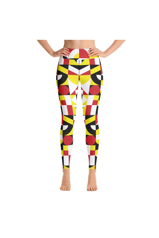 Color Collage Yoga Leggings - Objet D'Art
