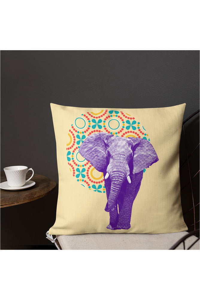 Purple Elephant Premium Pillow - Objet D'Art