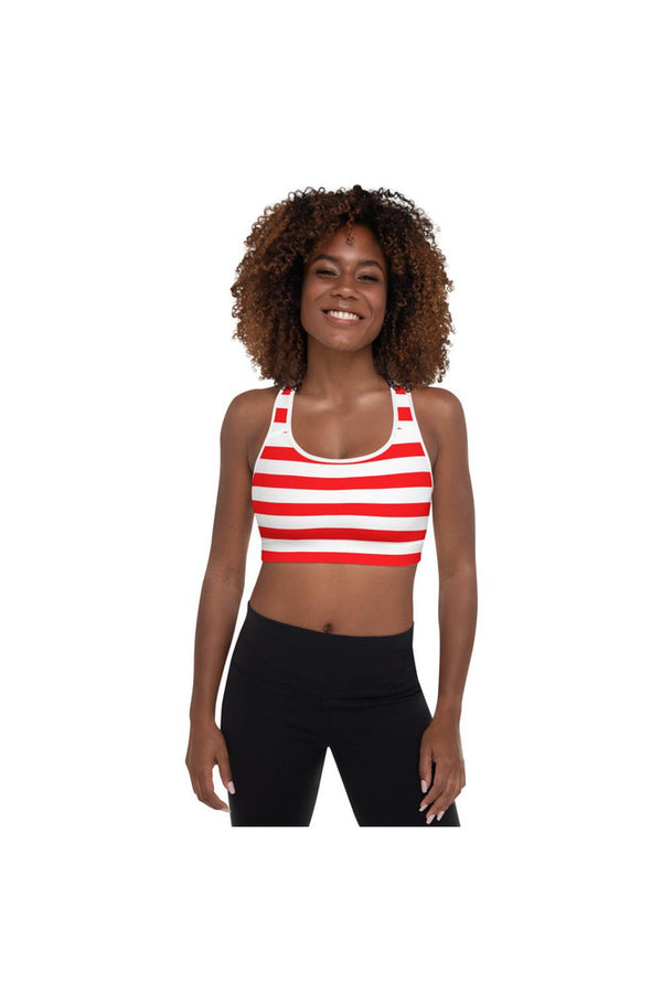 Candy Stripe Padded Sports Bra - Objet D'Art