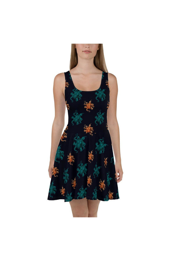 Octopi Wallstreet Skater Dress - Objet D'Art