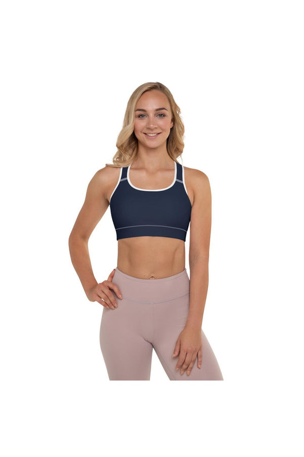 Midnight Blue Padded Sports Bra - Objet D'Art