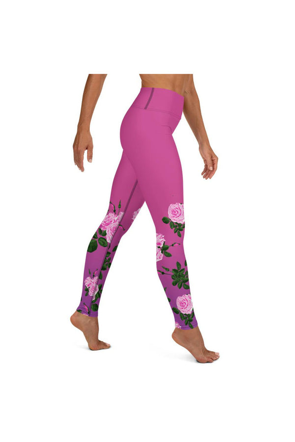 Rose Kimono Yoga Leggings - Objet D'Art