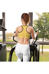Light Mustard Padded Sports Bra - Objet D'Art