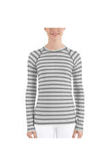 Striped Women's Rash Guard - Objet D'Art